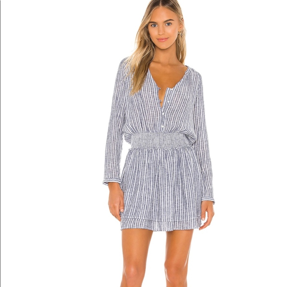 Revolve blue and white stripe dress. Tags on